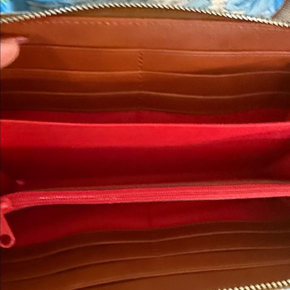 Dooney & Bourke plumeria Blue Floral Shoulder Bag and Wallet/wristlet MRSP $576 - Picture 12 of 14